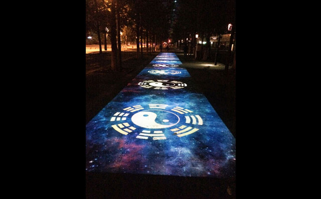 光影百年地面互動(dòng)案例--都江堰四十米走廊